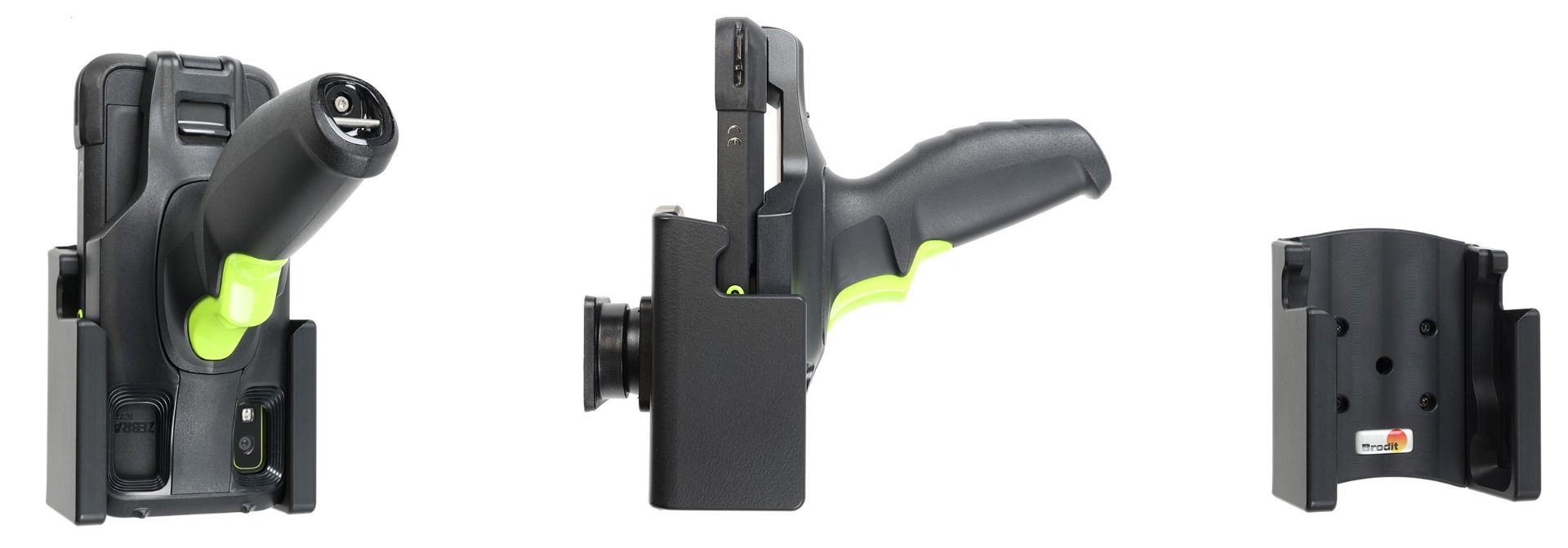 Brodit Halter Zebra TC701-device with pistol grip-face down