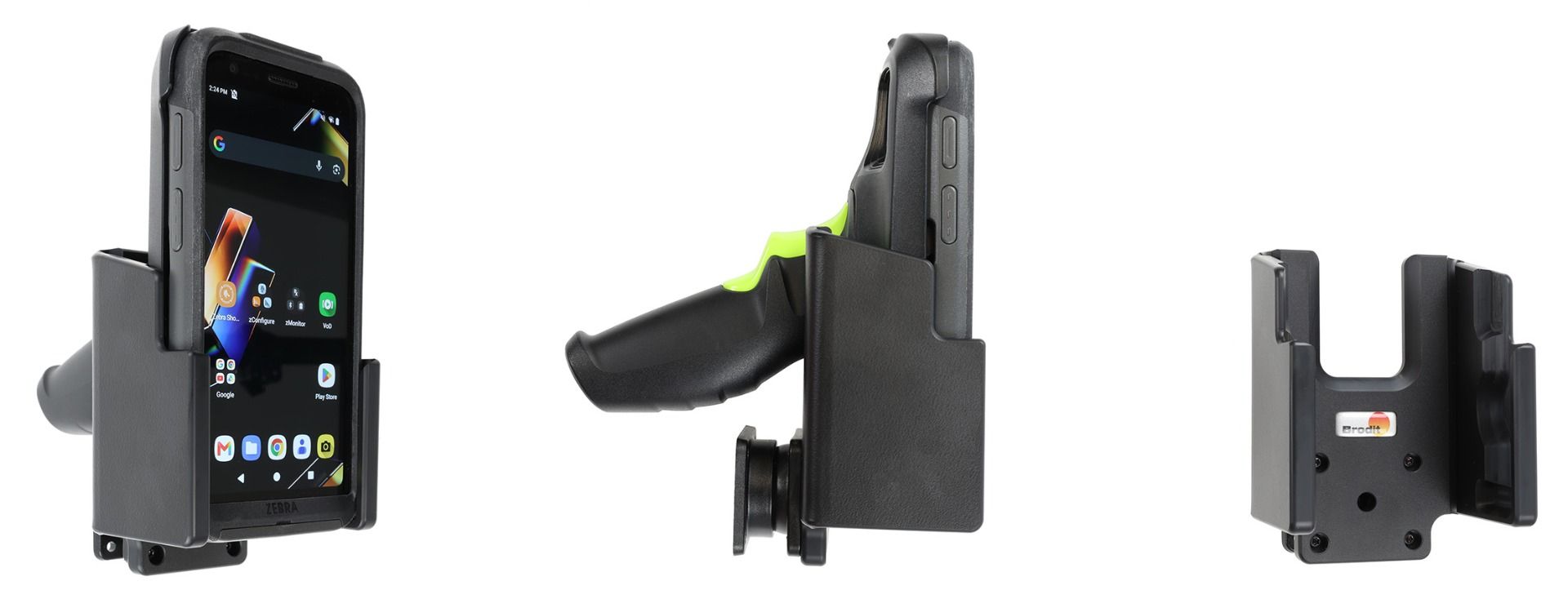 Brodit Halter Zebra TC501-device with boot & pistol grip