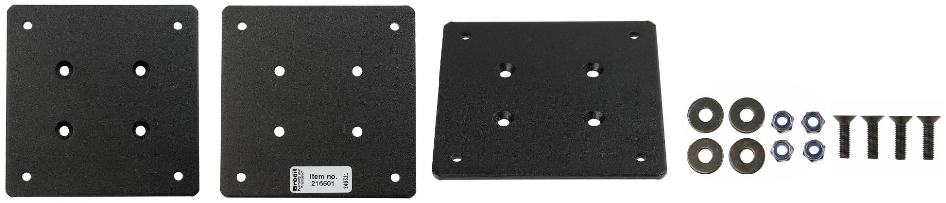 Brodit Monitor mount for Vesa 75mm. With M4 AMPS-holes.Metal