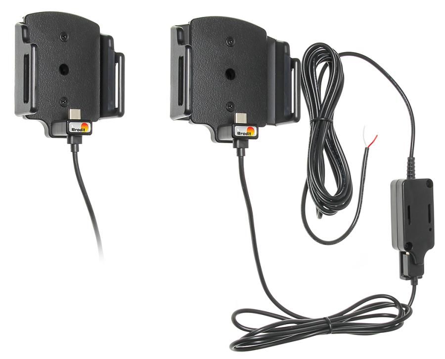 Brodit Festeinbau Halterung USB-C verstelb. 62-77/d6-10 mm