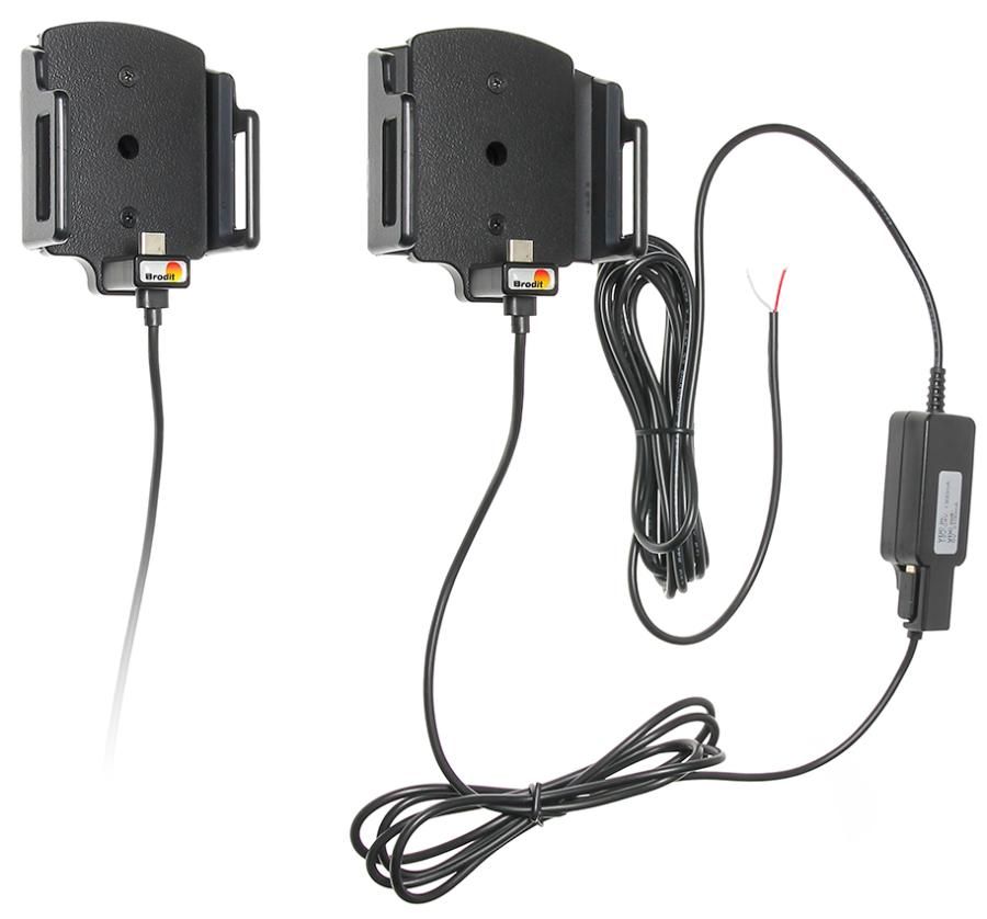 Brodit Festeinbau Halterung USB-C verstelb. 62-77/d12-16 mm
