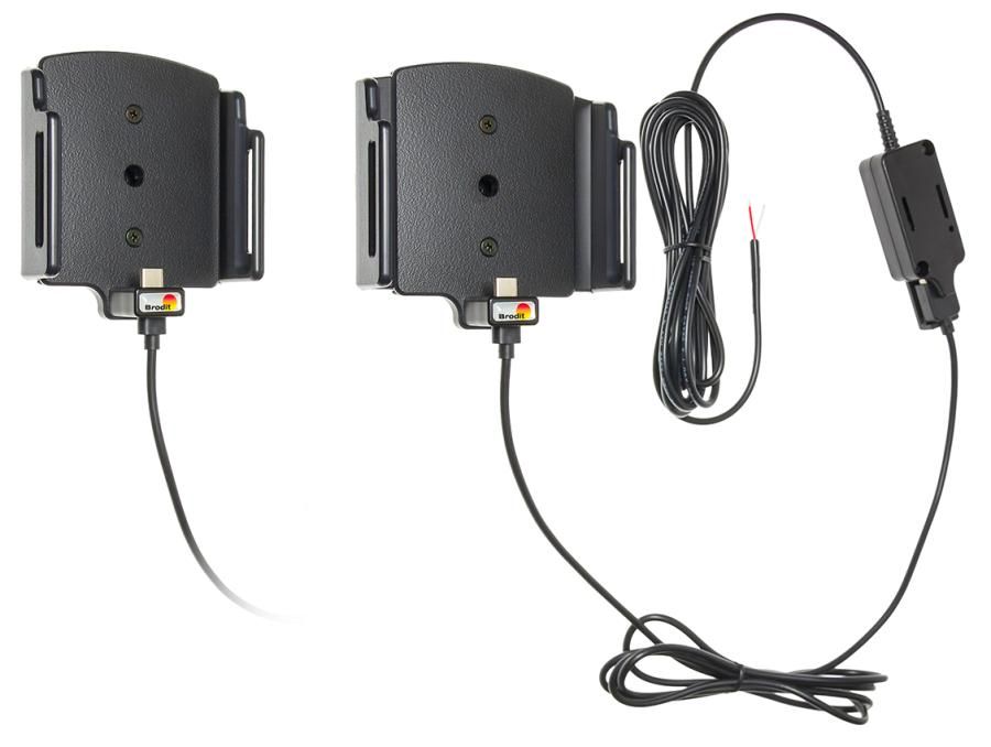 Brodit Festeinbau Halterung USB-C verstelb. 75-89/d6-10 mm
