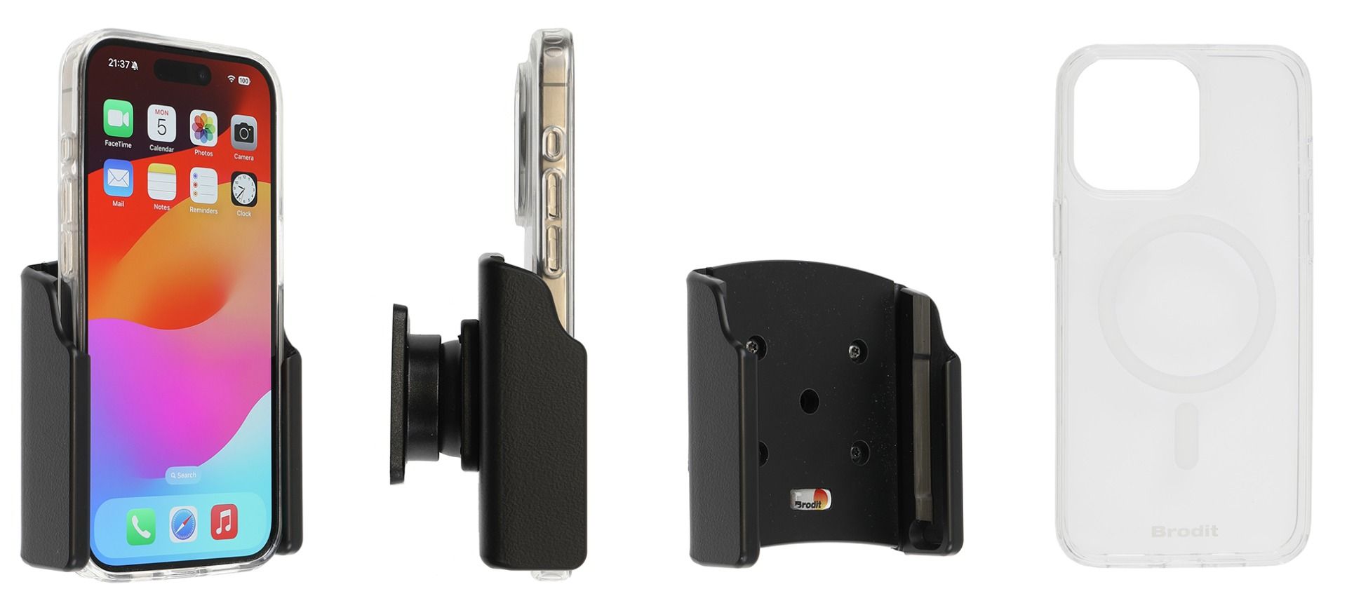 Brodit HalterApple iPhone 15 Pro with Magnetic case