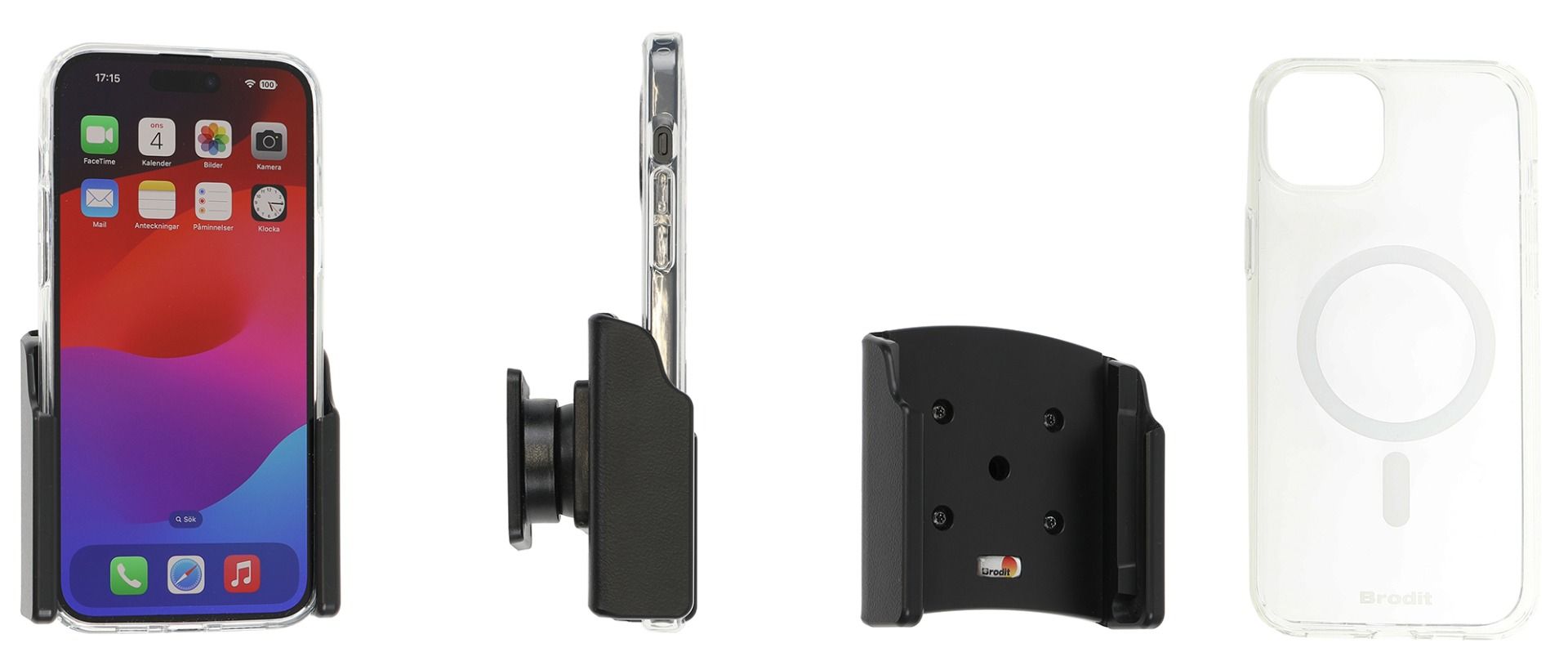 Brodit HalterApple iPhone 15 Plus with Magnetic case