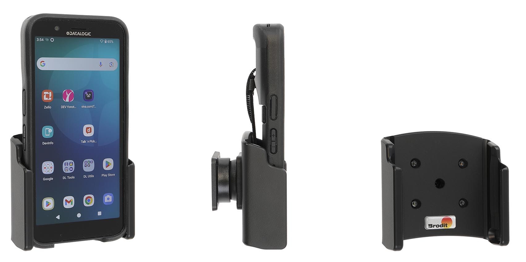 Brodit Halter Datalogic Memor 12/17 fits with RUBBER BOOT