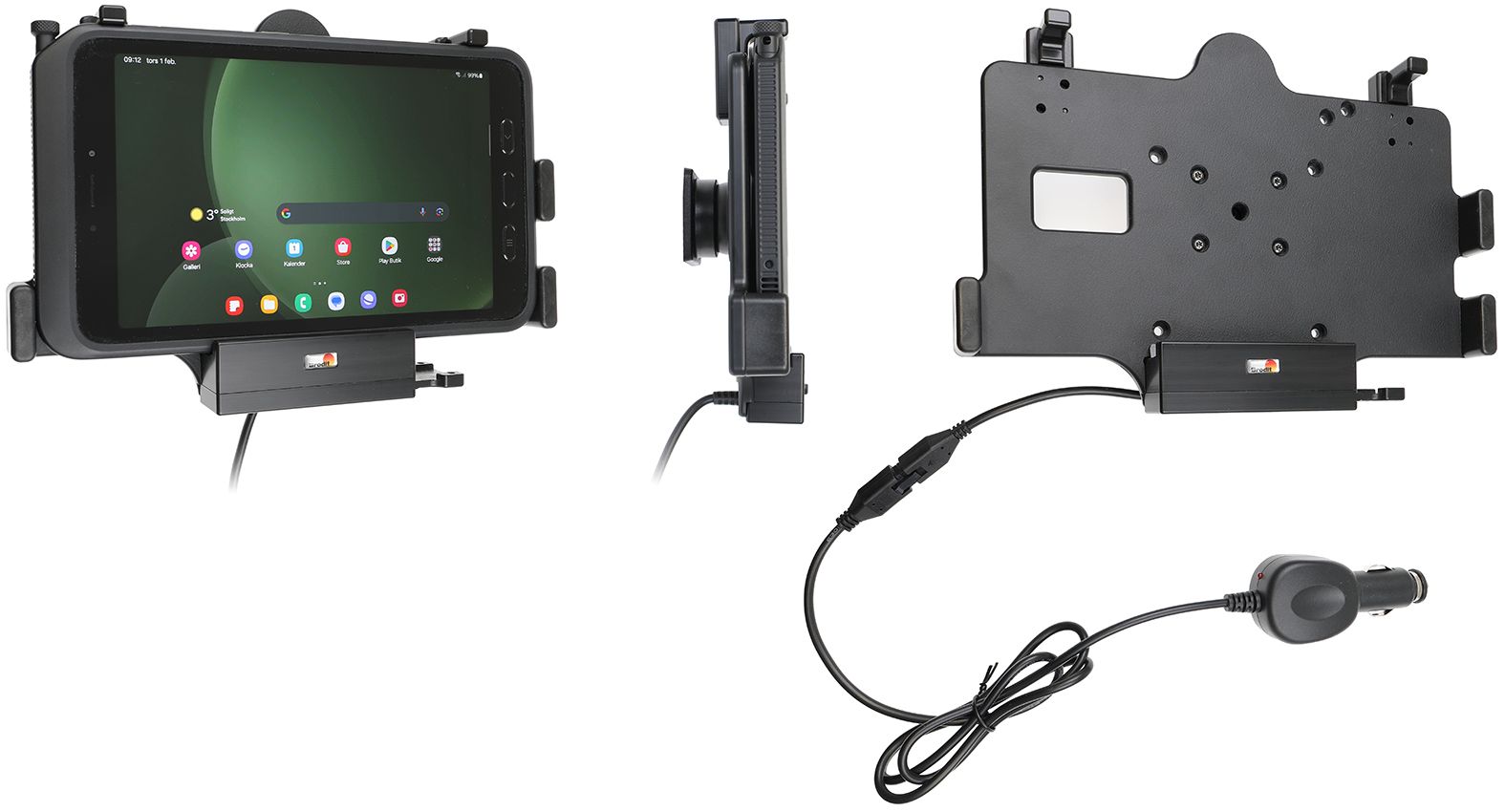 Brodit Aktive Halter Samsung Tab Active 3/5 Pin USB -A host