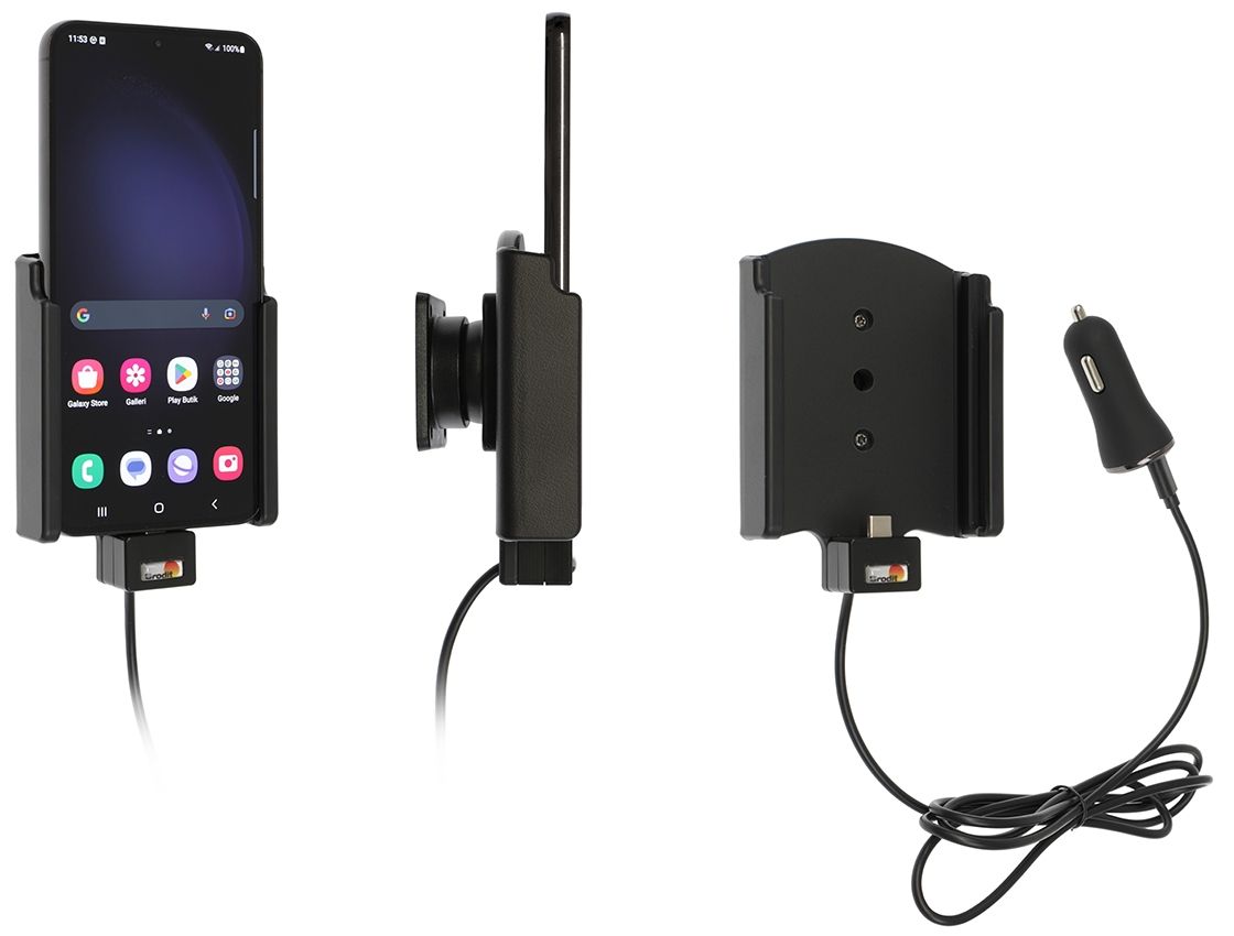 Brodit Aktive Halter Samsung Galaxy S23 Plus USB zig.stecker