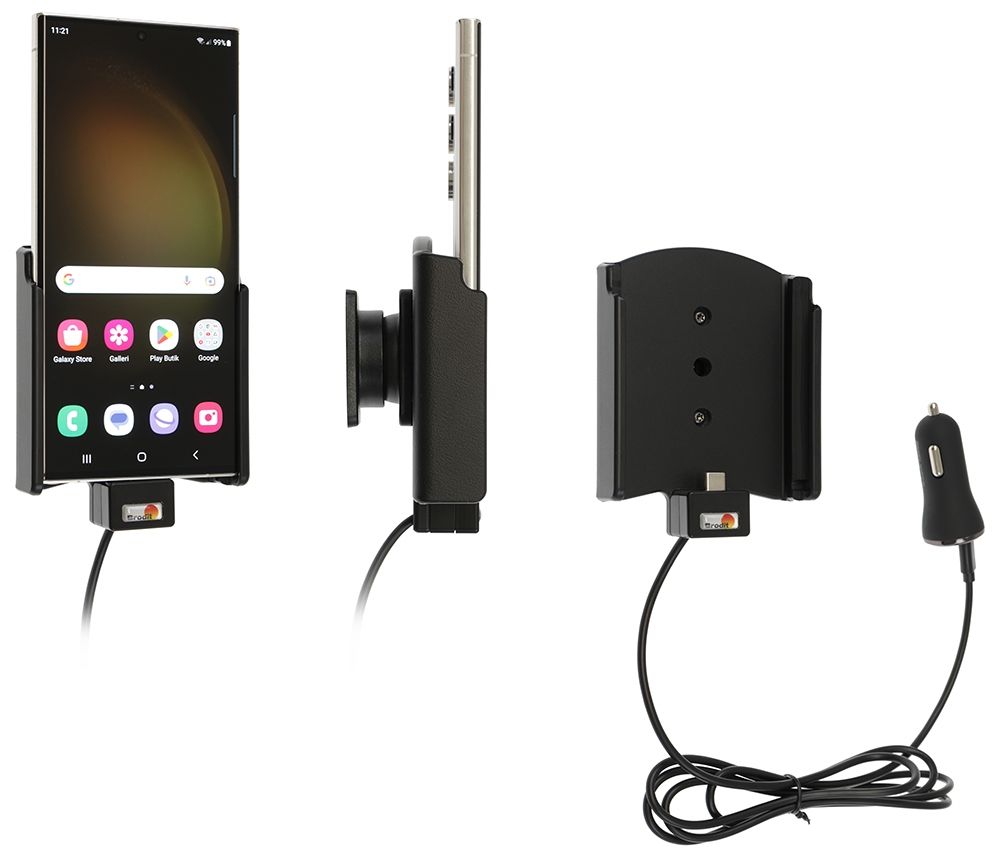 Brodit Aktive Halter Samsung Galaxy S23 Ultra USB zig.