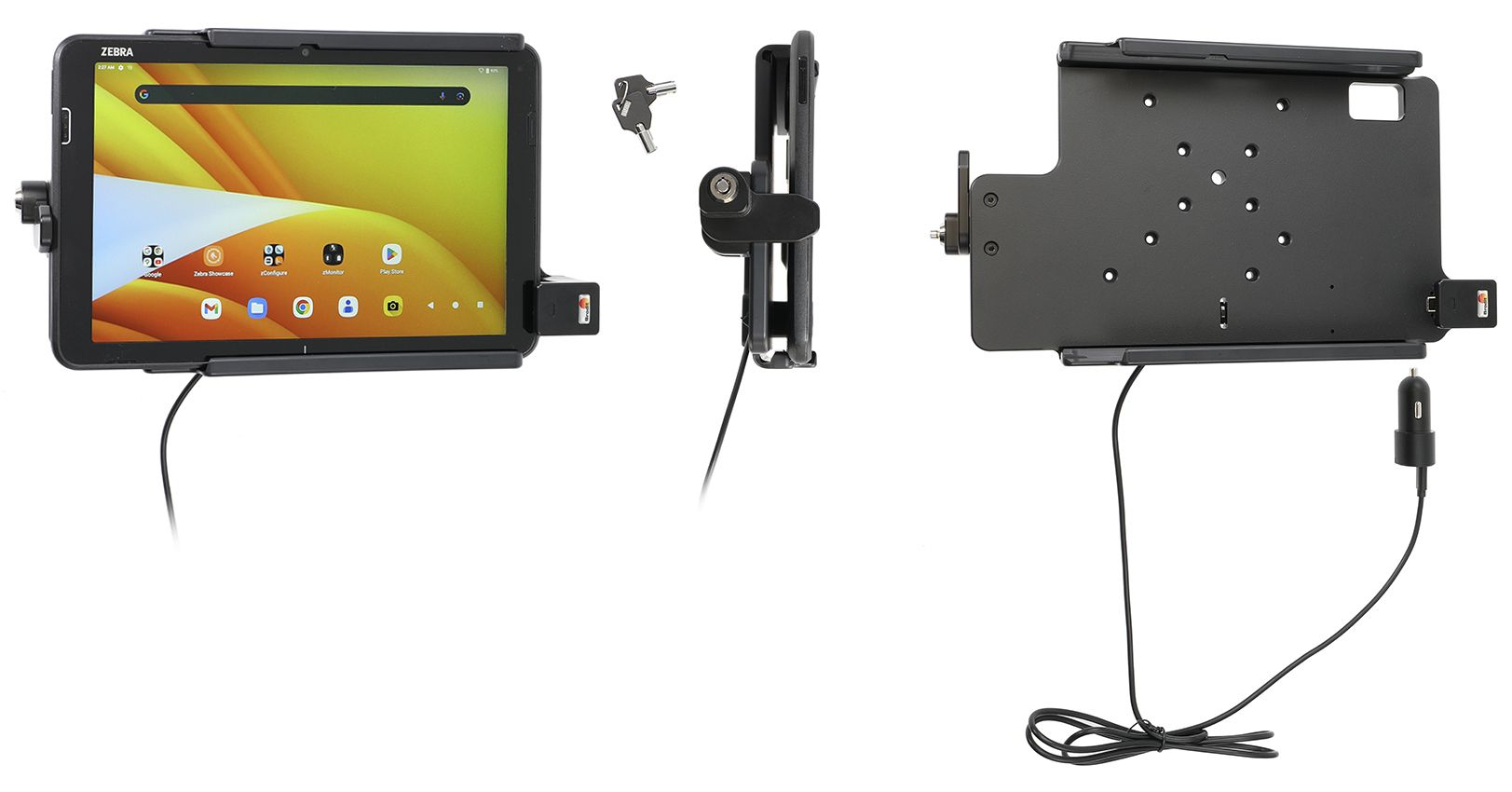 Brodit sig. usbC holder Zebra ET401 10"/keylock/