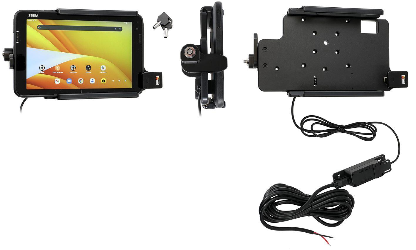 Brodit fixed usbC holder Zebra ET401 8"/keylock/